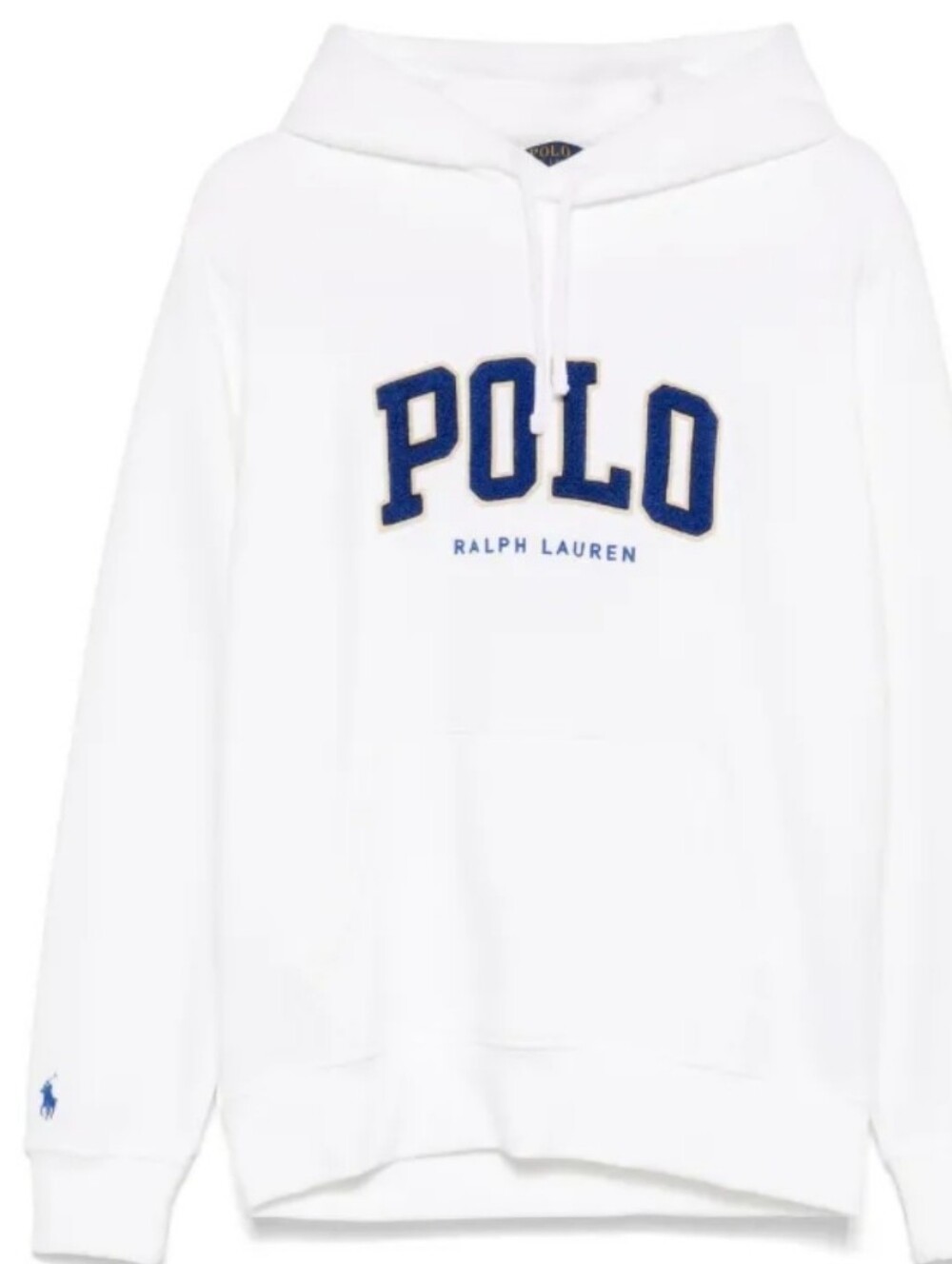 Polo by Ralph Lauren White Hoodie with Navy 'POLO' Logo